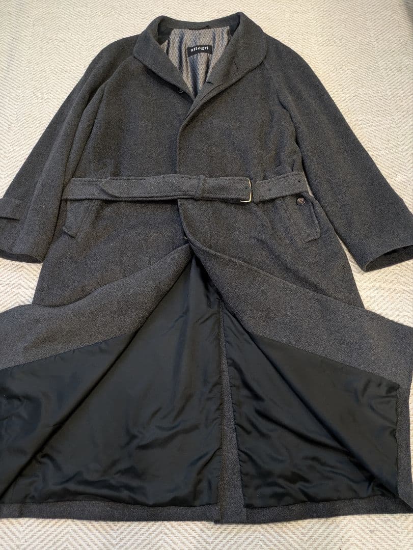 90s アレグリ　カシミヤ50 アンゴラ50　ステンカラーコート　マキシ丈