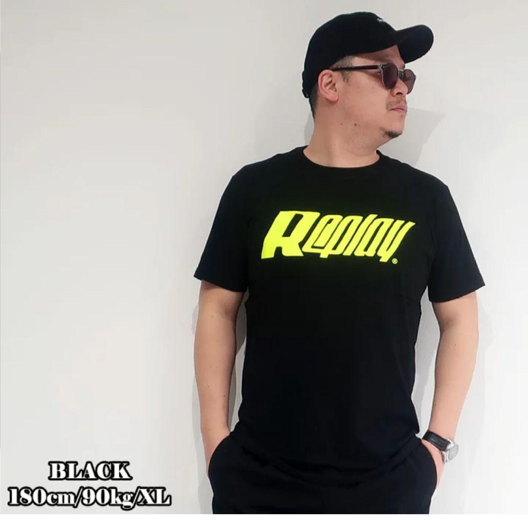 Replay 半袖Tシャツ ブラック Lサイズ ロゴTシャツ