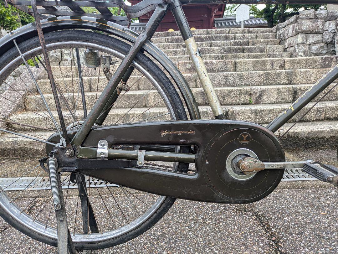 山口 シルバー号 整備済み 実用車 昭和 レトロ 自転車 ロッド