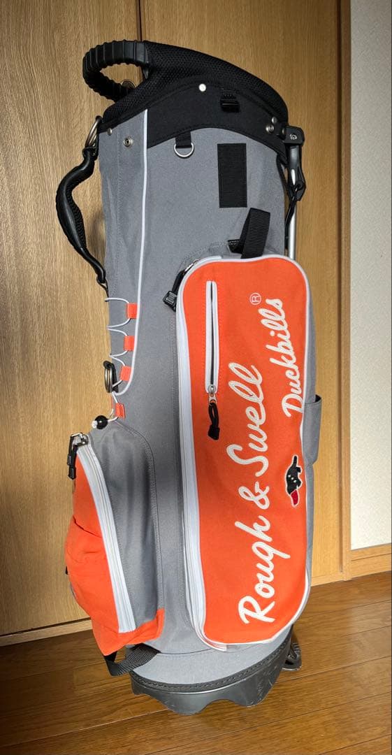 Rough Swell キャディバッグ グレー オレンジ目立った傷や汚れなし