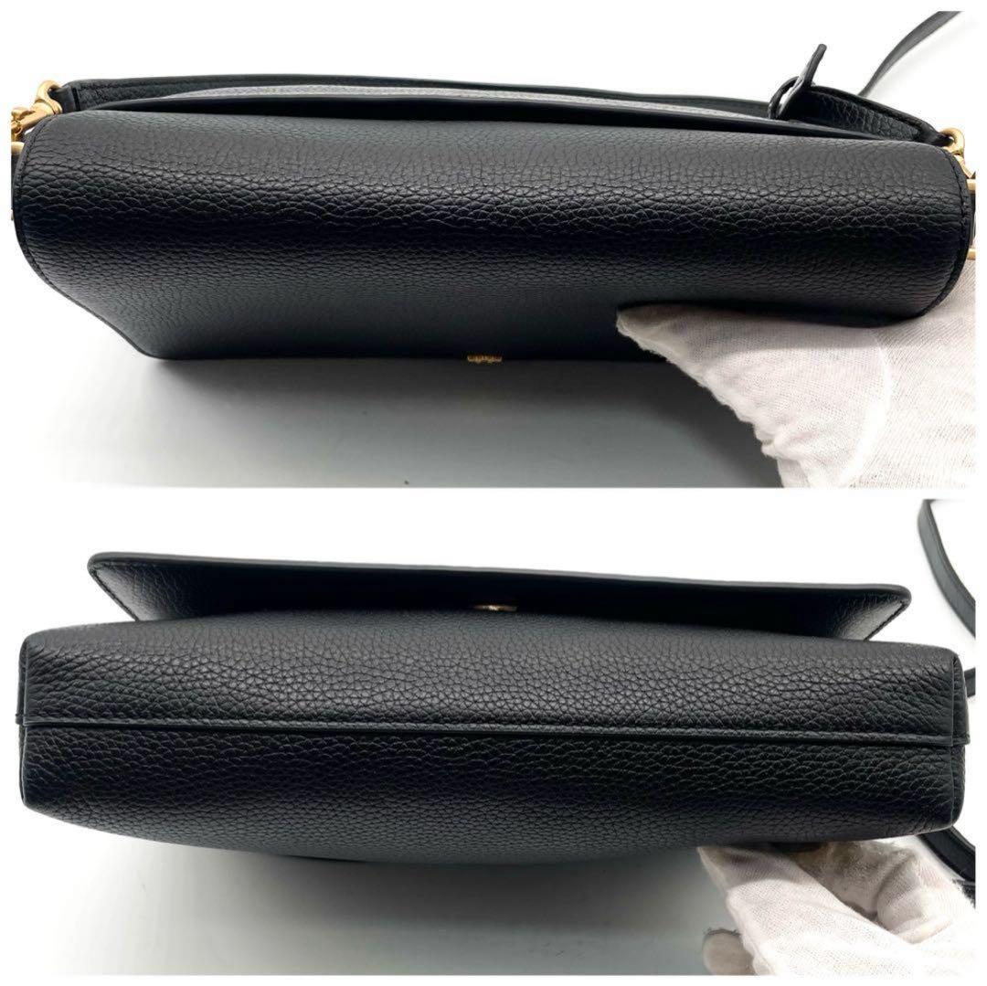 未使用級✨トリーバーチ エマーソン ショルダーバッグ フラップ レザー ブラック 未使用級✨トリーバーチ エマーソン ショルダーバッグ フラップ レザー ブラック