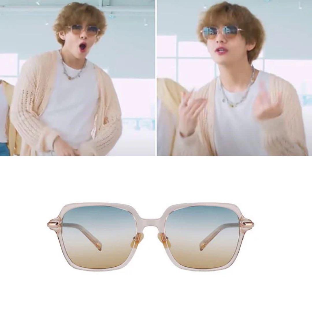 MANOMOS サングラス BTSテテ ブルーレンズグラデーションメガネ