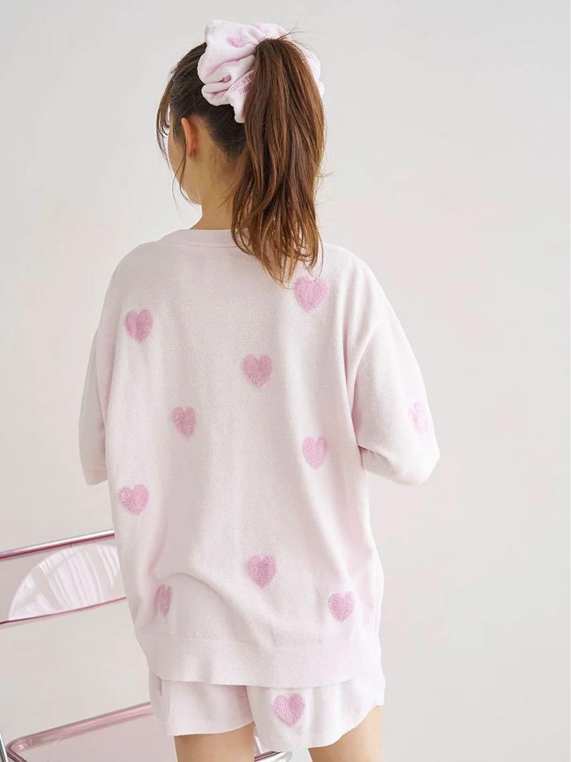 新品タグ付♡ ジェラートピケ ハートジャガードプルオーバー＆ショートパンツ