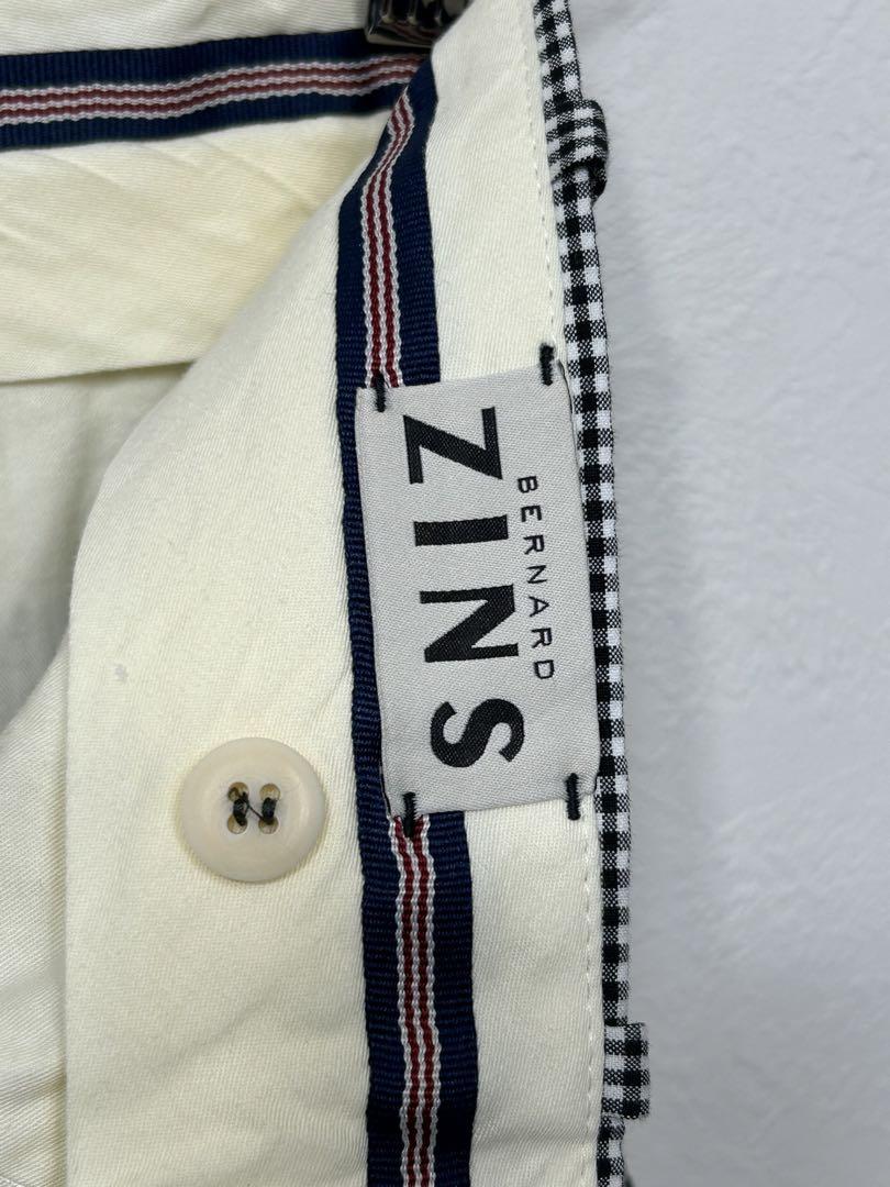 【極美品】ベルナールザンス BZV3 ギンガムチェックコットンスラックス 40