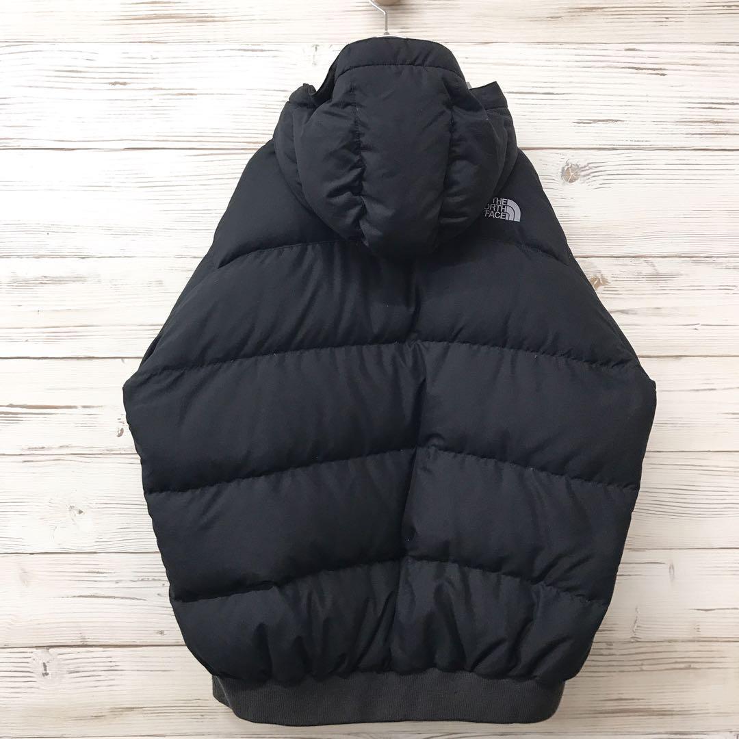 ザノースフェイス☆ライトダウンジャケット 刺繍ロゴ XL NORTHFACE