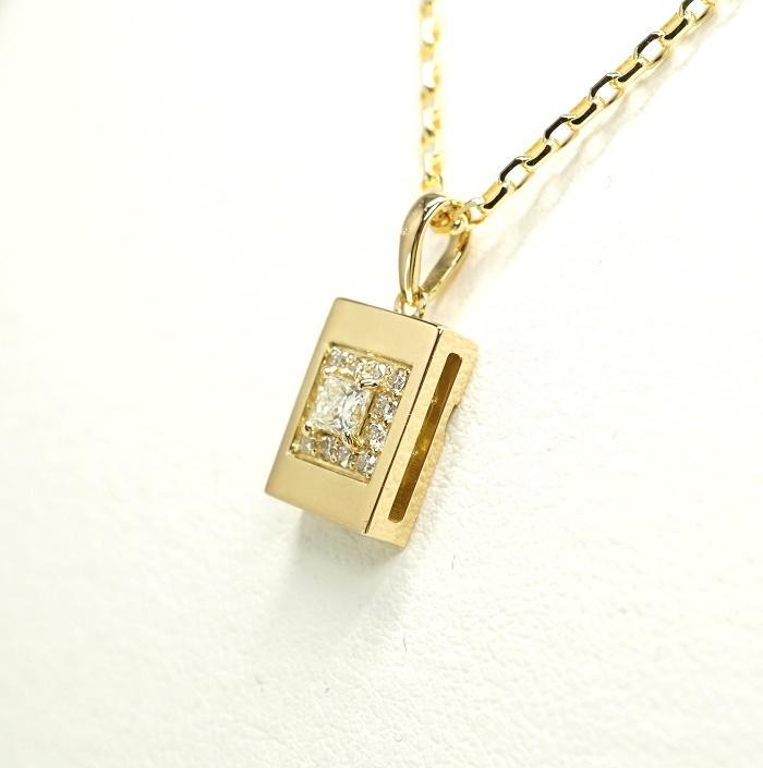 SALE新品K18ダイヤペンダント(D:計0.40ct・リバーシブル)