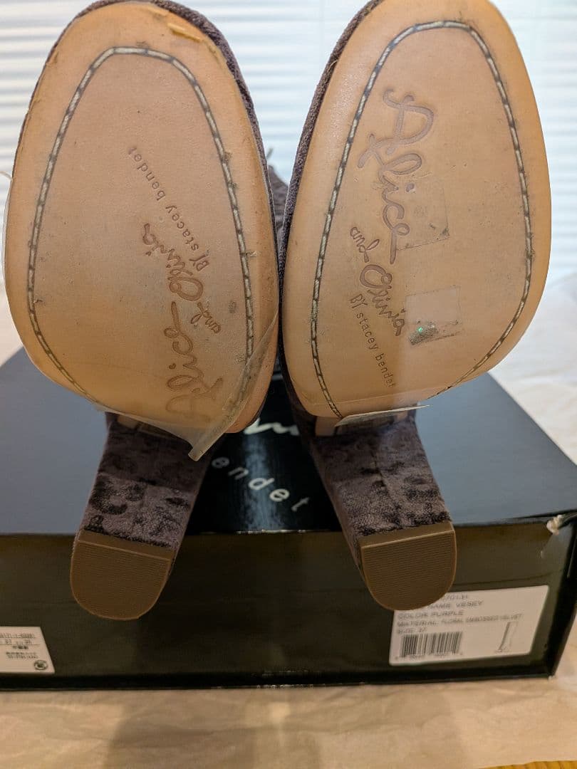 Alice and Olivia パープル ロングブーツ Alice and Olivia パープル ロングブーツ