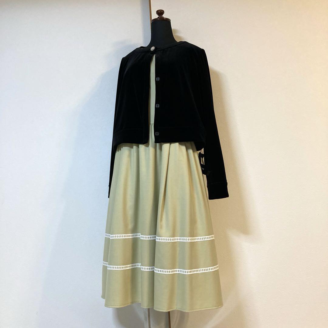 美品♡Rene ミモレ丈ドレス　38 36