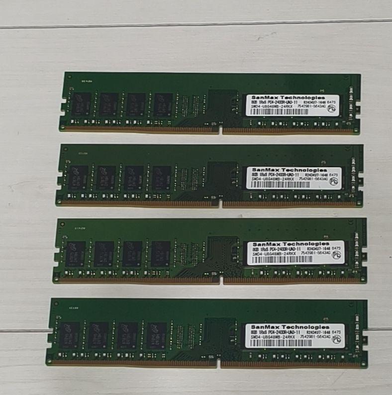 メモリ SanMax DDR4 2400MHz 8GB×4 32GB