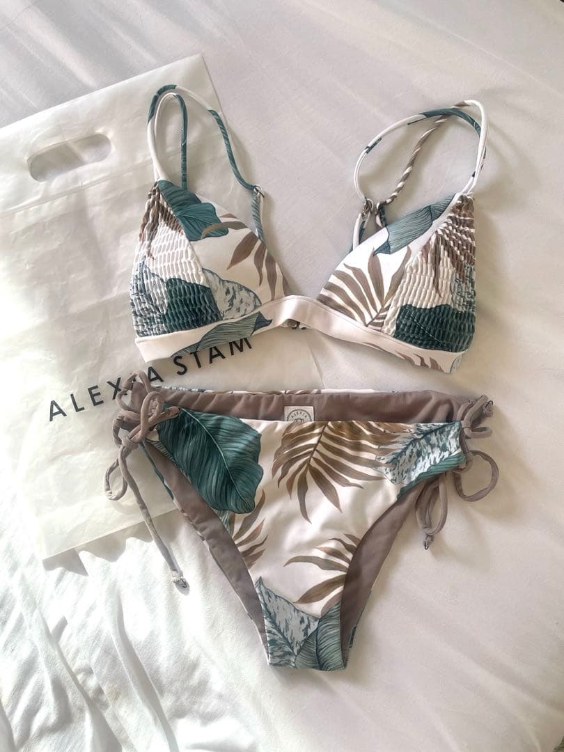 ALEXIA STAM＊葉柄＊リーフ柄＊ビキニ＊上下セット＊MサイズM ALEXIA STAM