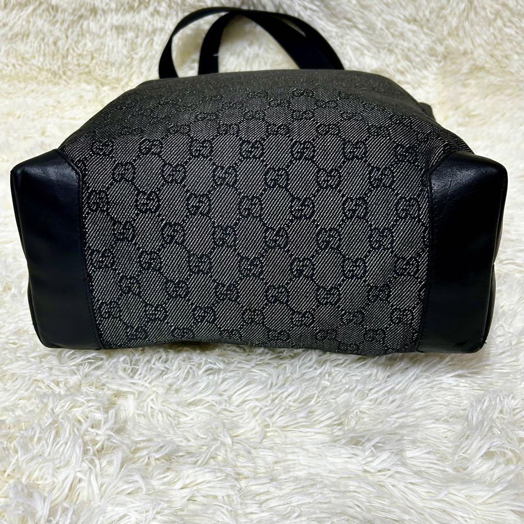 希少！GUCCI グッチ トートバッグ レザー キャンバス A4収納可 ブラック