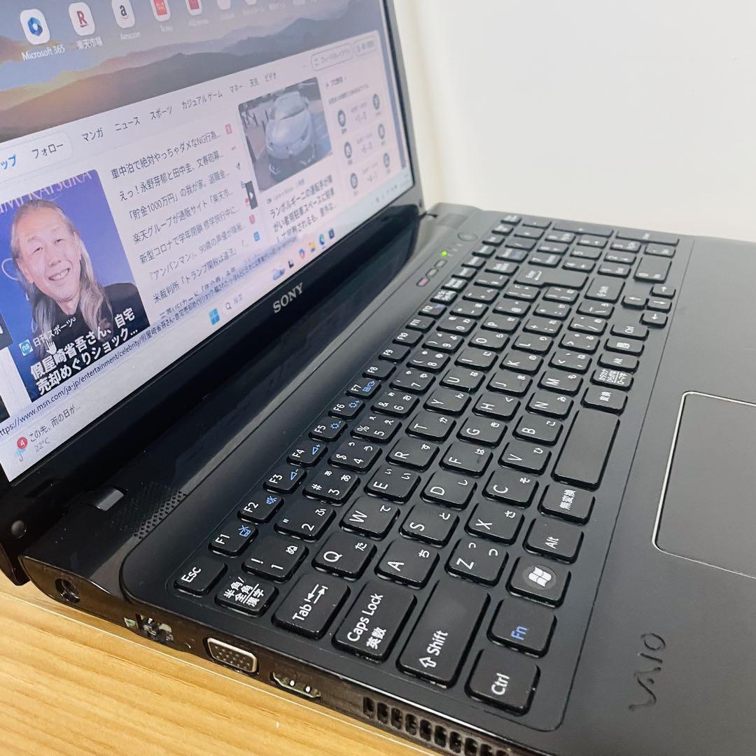 快適VAIOノートパソコンSSD Windows11オフィスカメラブルーレイ