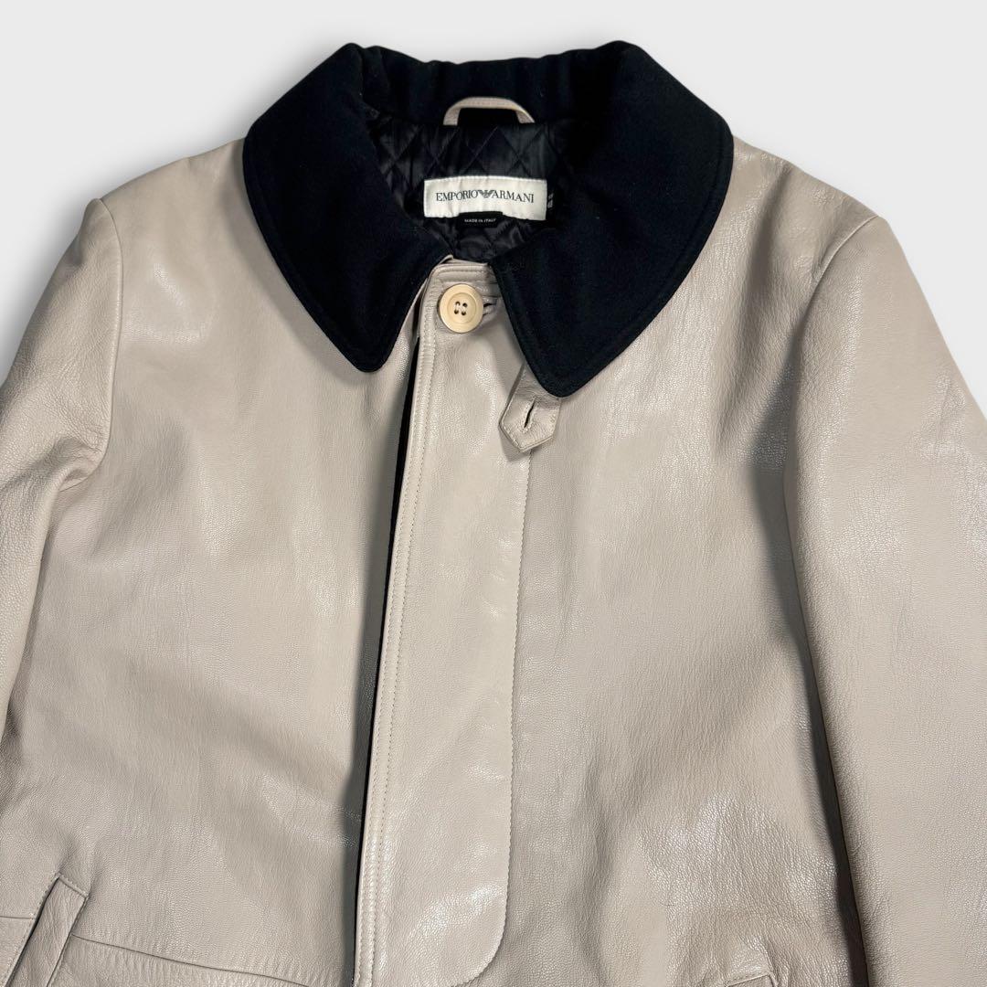 美品 エンポリオアルマーニ レザー コート ベージュ メンズ 山羊革 メンズ 美品 エンポリオアルマーニ レザー コート ベージュ メンズ 山羊革 メンズ