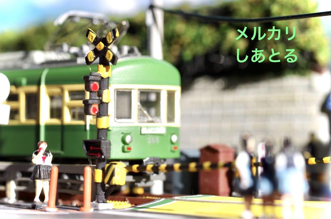 江ノ電 扇屋前S字カーブ 鉄道ジオラマ展示台 Nゲージ 鉄コレ