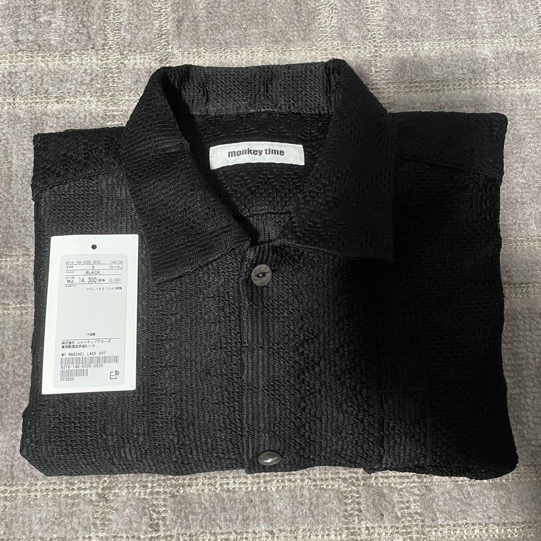 【極美品】monkey time MT RASCHEL LACE SHIRT