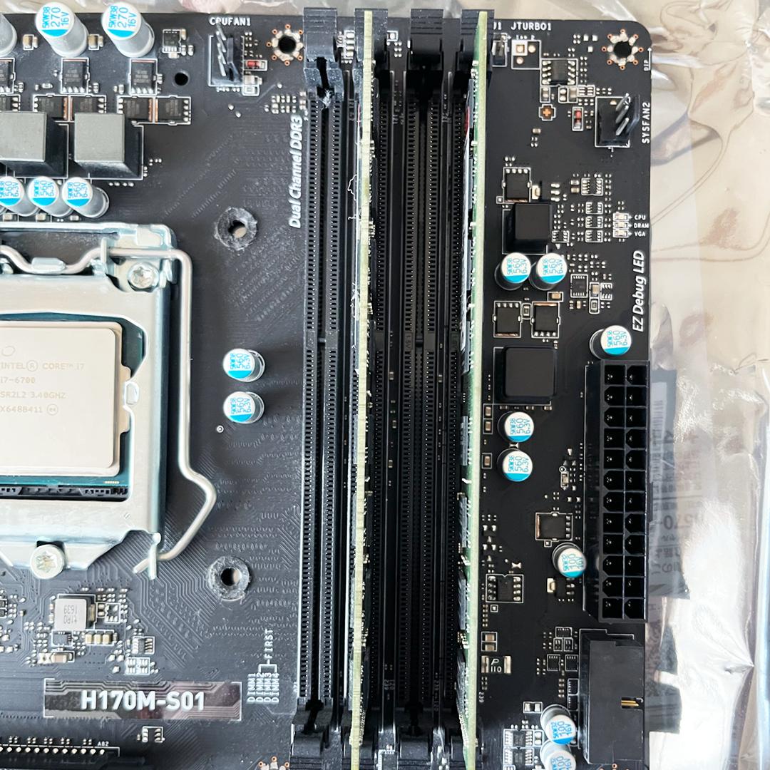 Intel Core i7-6700 + H170 + DDR3メモリ CPU