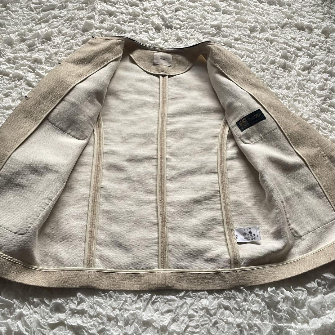 美品✨ IENA MANTECO ノーカラー ツイードジャケット