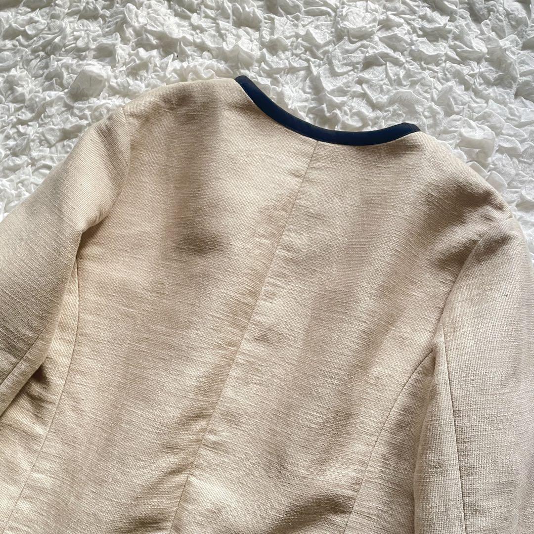 美品✨ IENA MANTECO ノーカラー ツイードジャケット