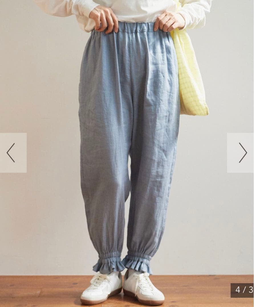 bulle de savon フレンチリネン puripuri パンツ bulle de savon フレンチリネン puripuri パンツ