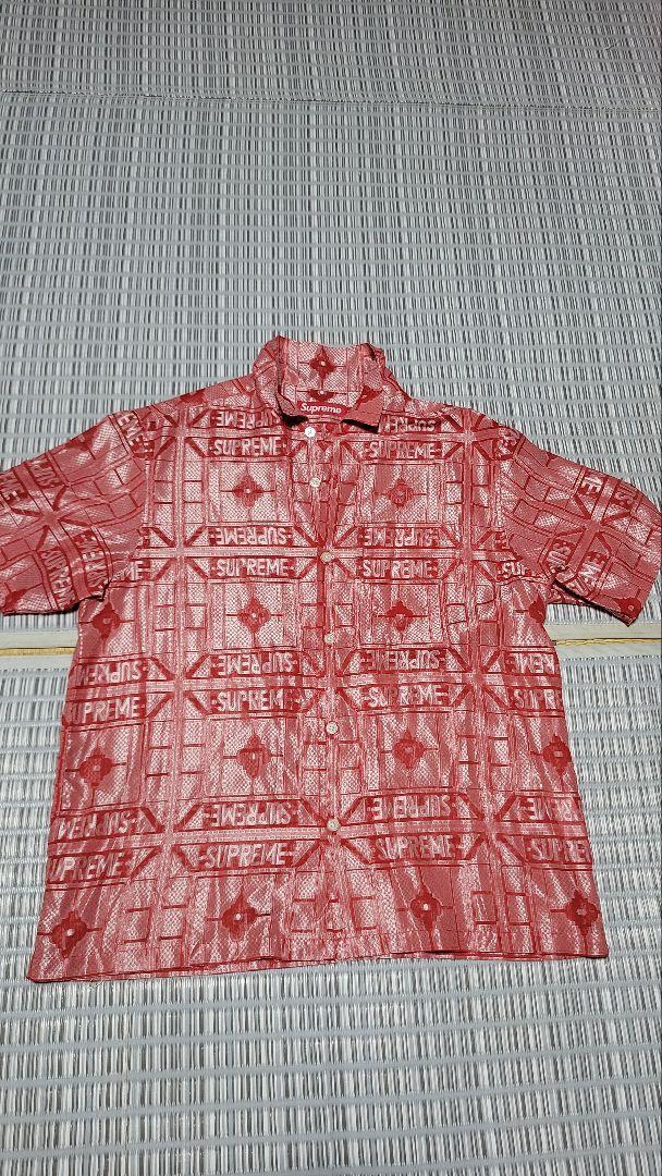 Supreme Tray Jacquard S/S Shirt Red 24ss