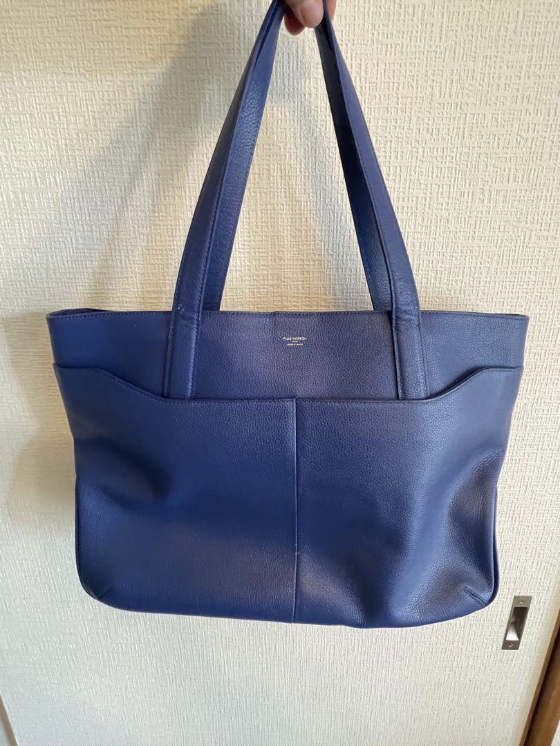 PELLE MORBIDA ネイビー トートバッグ