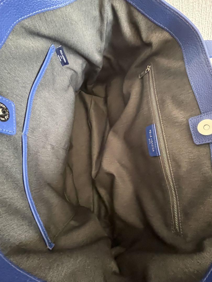 PELLE MORBIDA ネイビー トートバッグ