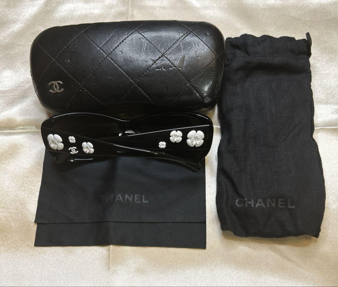 CHANEL ブラック サングラス 花モチーフ - メルカリ