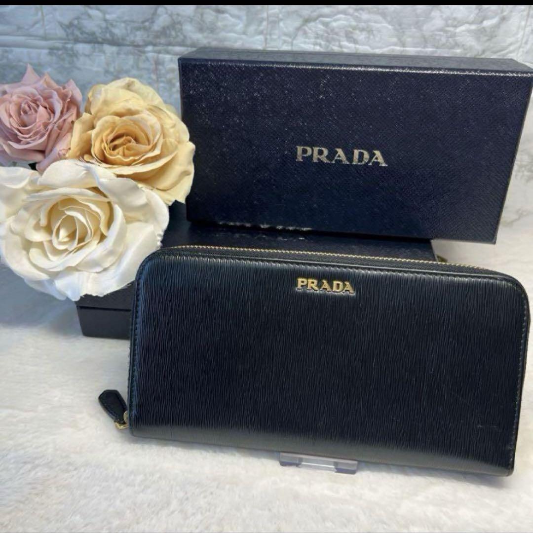 PRADA((1ML506)) VITELLO GRAIN ラウンドファスナー PRADA プラダ 財布 ラウンドファスナー 1ML506 QWA F0002 NERO