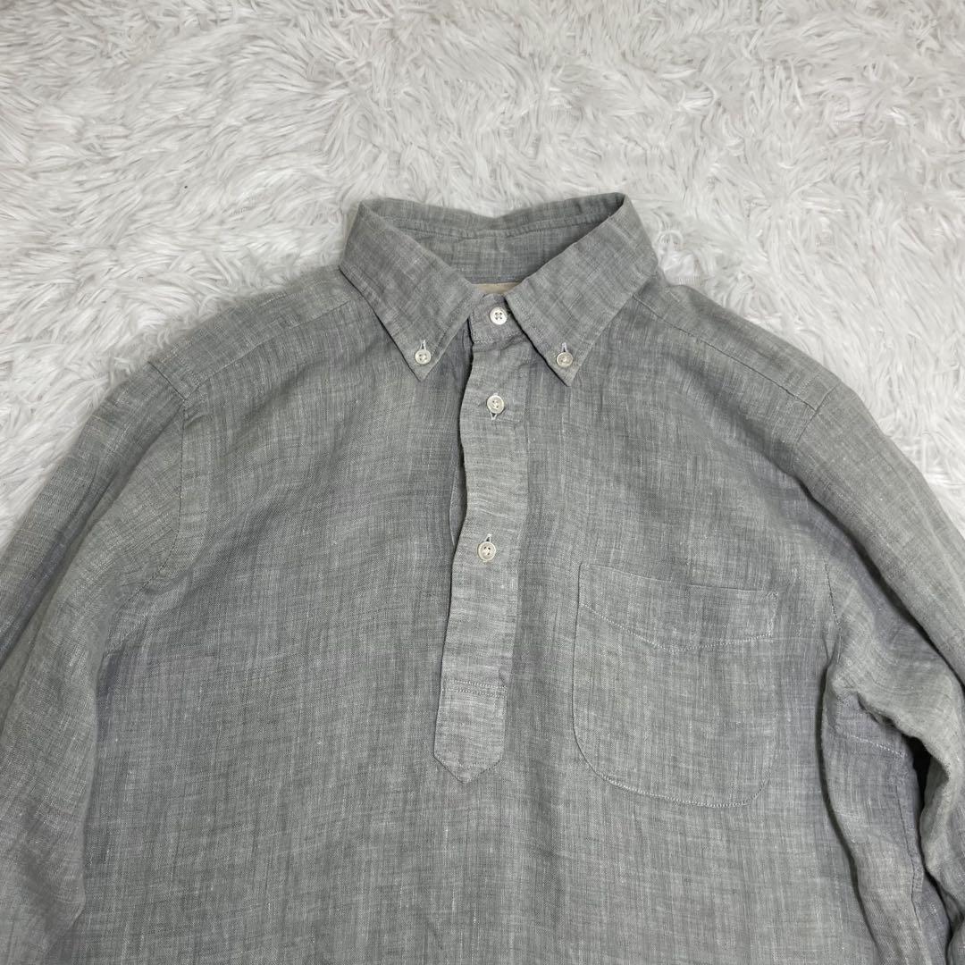 【美品】スティアンコル　長袖シャツ・リネン(麻)・プルオーバー・カンクリーニ