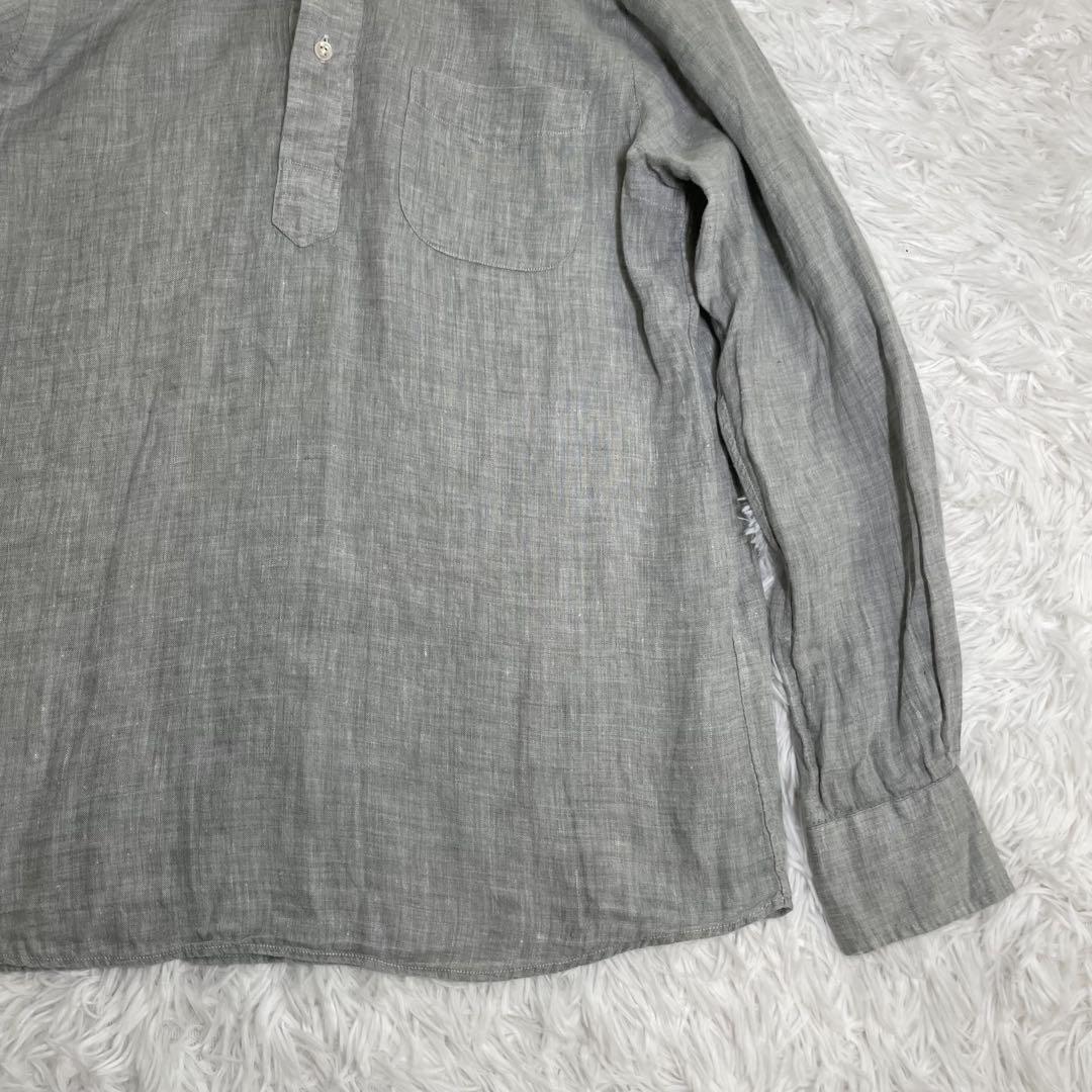 【美品】スティアンコル　長袖シャツ・リネン(麻)・プルオーバー・カンクリーニ