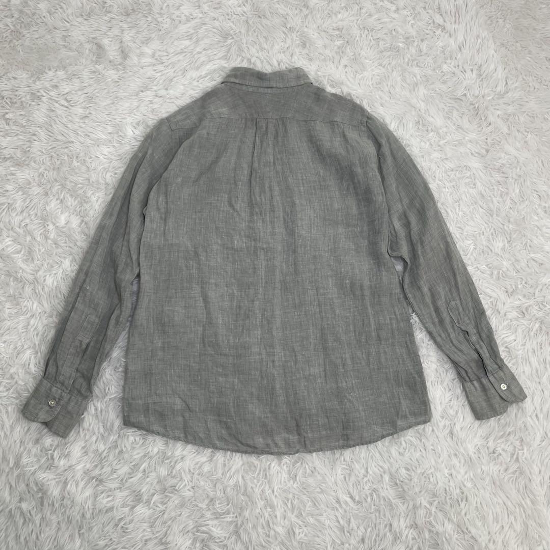 【美品】スティアンコル　長袖シャツ・リネン(麻)・プルオーバー・カンクリーニ