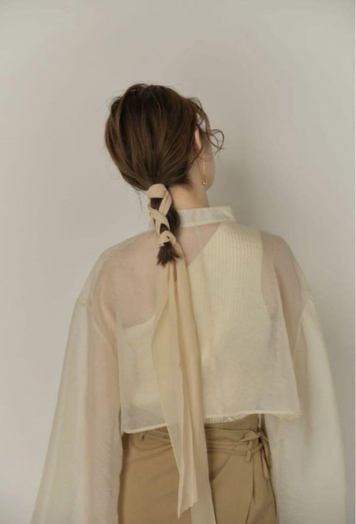 シャツ+ブラウス(長袖+七分) eaphi flare sleeve sheer cape blouse eaphi flare sleeve sheer cape blouse | Shop at Mercari from