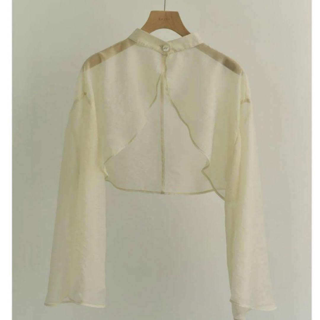 シャツ+ブラウス(長袖+七分) eaphi flare sleeve sheer cape blouse eaphi flare sleeve sheer cape blouse | Shop at Mercari from