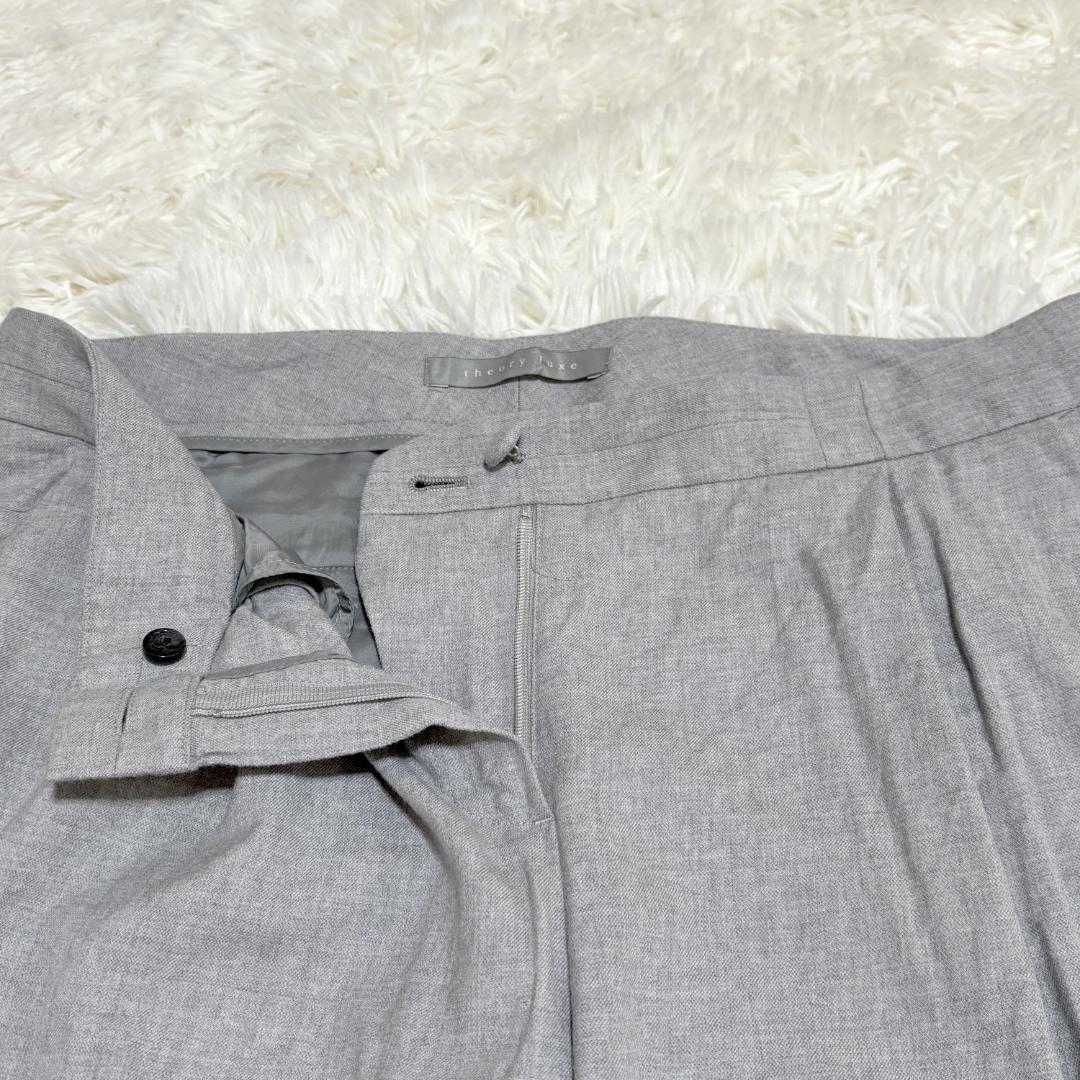美品】theory luxe ストレッチウールパンツ 44 グレー - メルカリ