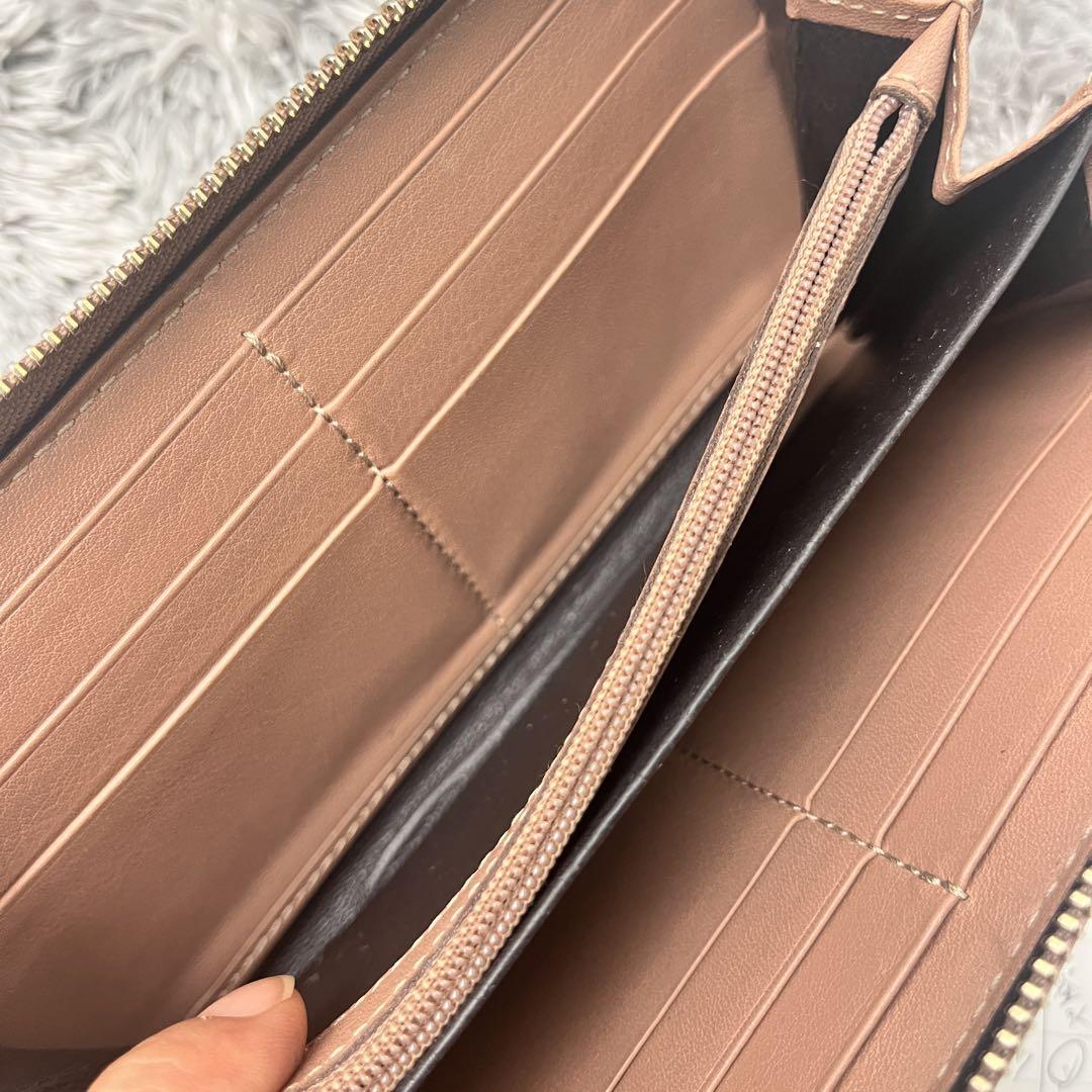 美品✨GUCCI 長財布　インターロッキング　GGキャンバス ピンクベージュ