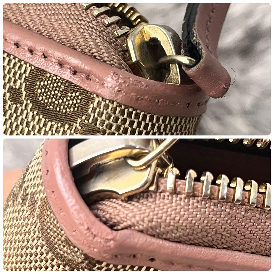美品✨GUCCI 長財布　インターロッキング　GGキャンバス ピンクベージュ