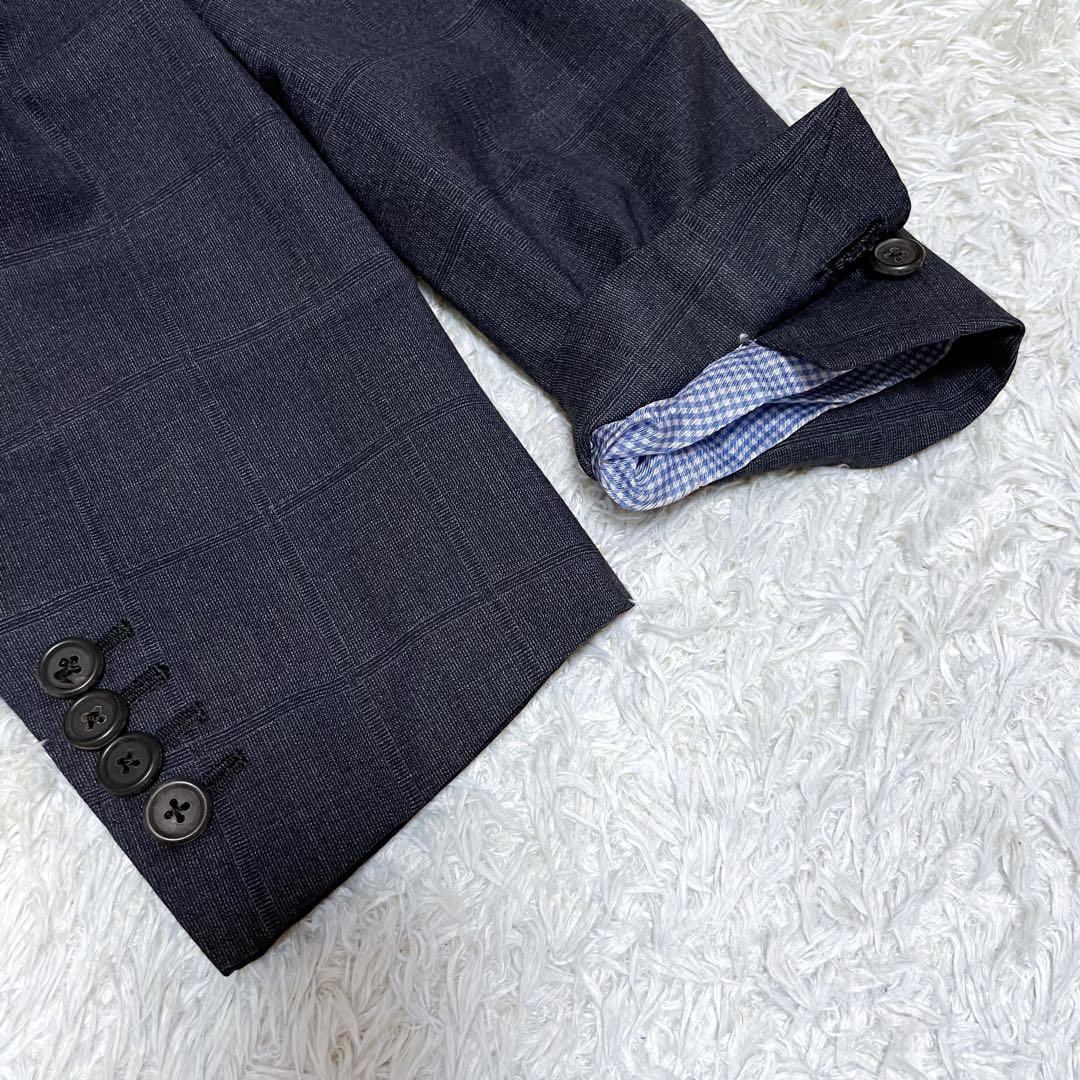 ダンヒル グレンチェック 最高級 黒タグ スーツ セットアップ 背抜き