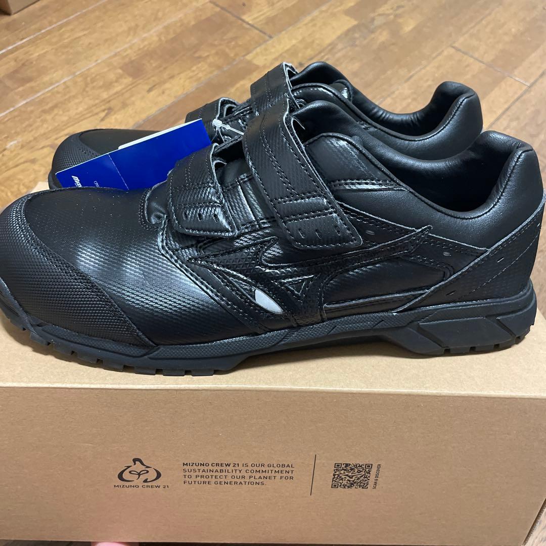 2 Mizuno JSAA ブラック 安全靴 ベルクロ式 新品未使用