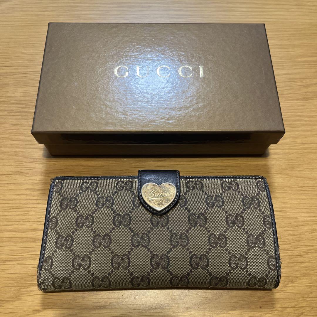 GUCCI ベージュ ハート型ロゴ 長財布　美品 楽天市場】グッチ 財布 ハート（レディース財布｜財布・ケース
