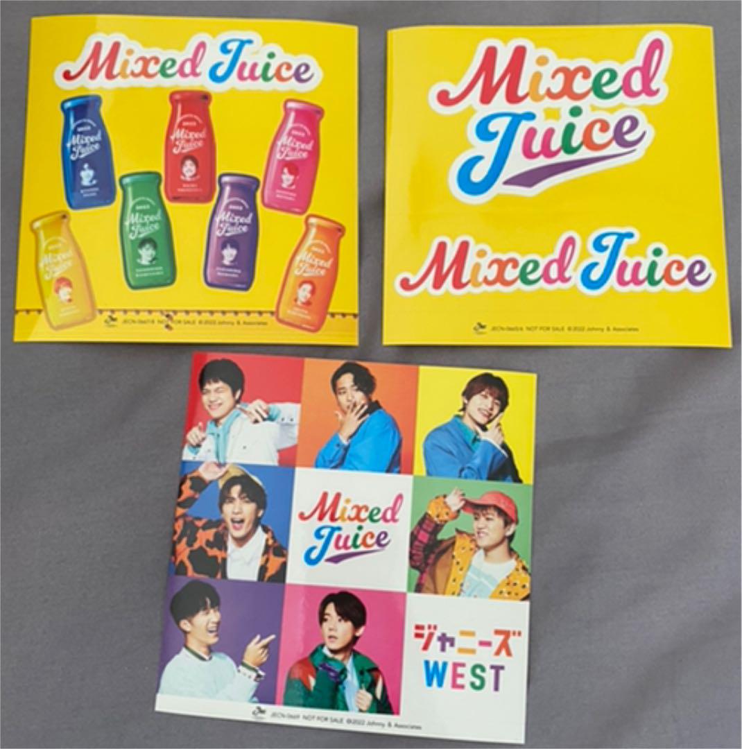 限定SALEお得 ジャニーズWEST 3形態 ステッカー X5CPt-m48006843128 Mixed Juice 在庫特価