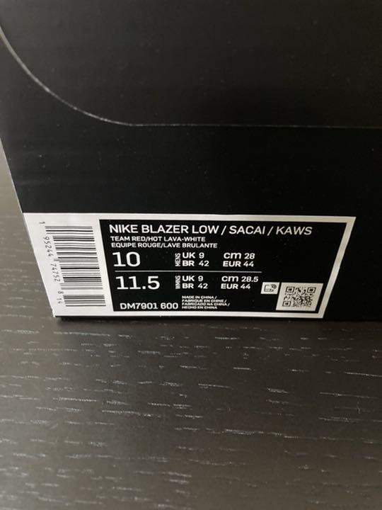 安い最新作 sacai KAWS Nike blazer low team red A3DsS-m48007919740 新品超特価