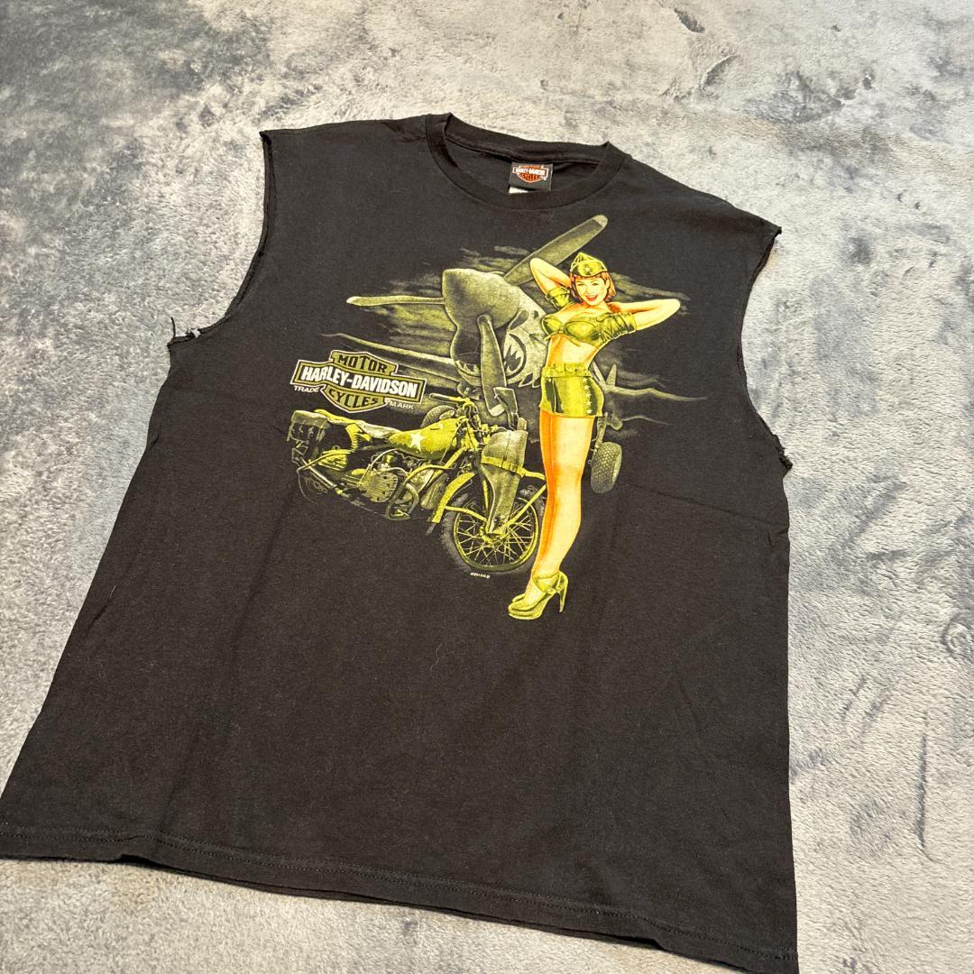 HARLEY-DAVIDSON　2014年製　カットオフノースリーブ　L