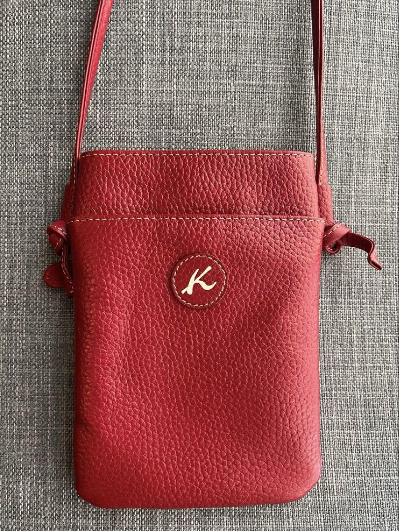 ★Kitamura2★レザーショルダーバッグ レッド