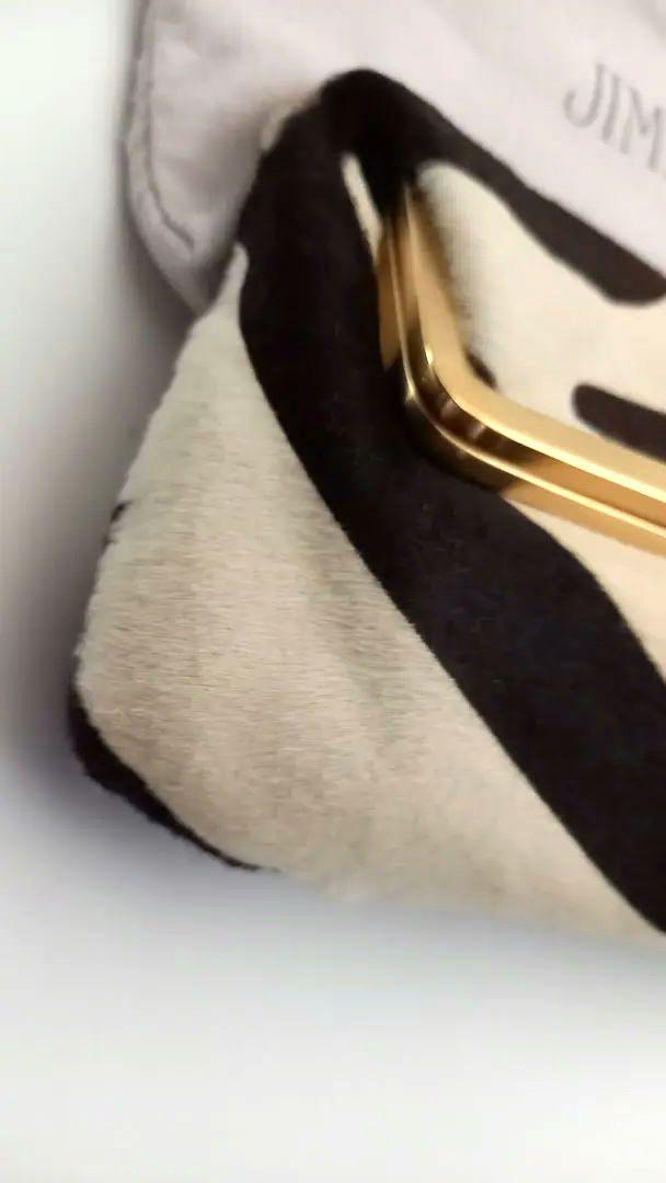YOUさん愛用☆JIMMY CHOO☆ゼブラハラコクラッチバッグ☆モノトーン新同