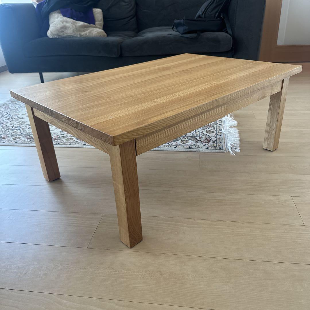 無印良品　オーク材ローテーブル　90×60×35