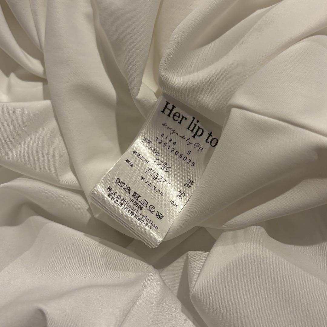 ワンピース Herlipto Docking Knit Balloon Dress