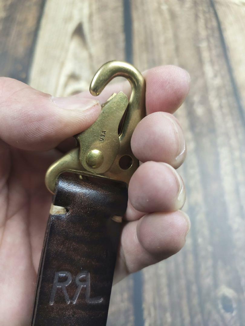 良質  レザー RRL キーリング leather ラルフ ホルダー 小物