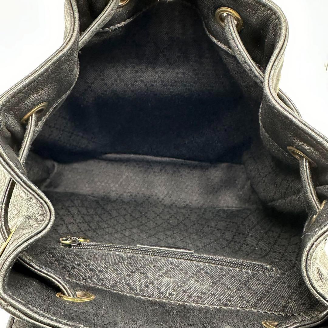 GUCCI グッチ リュック バンブー レザー ブラック ミニリュック