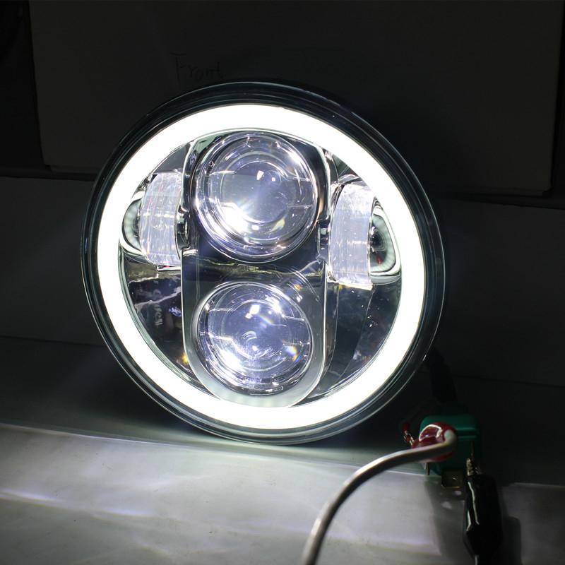 最新改良版モデル 5 75 LEDハロー&ターンシグナル付 6500K fmEWu-m48027055008 ハーレー 豊富な格安