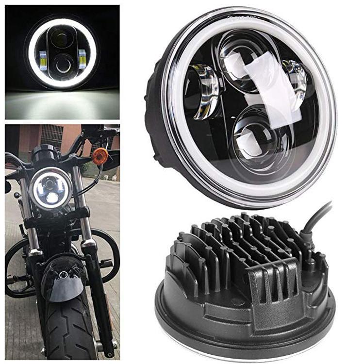 最新改良版モデル 5 75 LEDハロー&ターンシグナル付 6500K fmEWu-m48027055008 ハーレー 豊富な格安